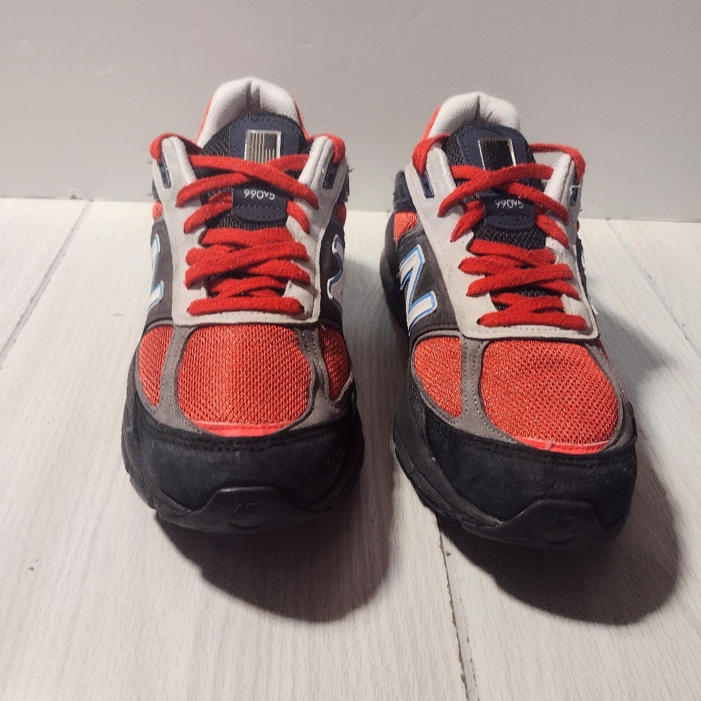 New Balance shoes 990v5 Made in USA men's 10 2E wide sneakers red/black. - Picture 4 of 8